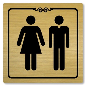 WC společné, 100x100mm, zlatá, Texas